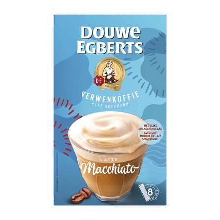 Douwe Egberts Latte Macchiato Oploskoffie 8 Stuks