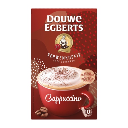 Douwe Egberts Cappuccino Oploskoffie 10 Stuks