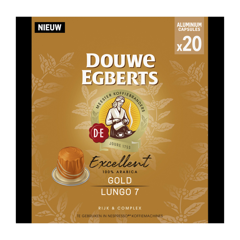 Douwe Egberts Excellent Gold Lungo 8 Capsules 20 Stuks 104 g