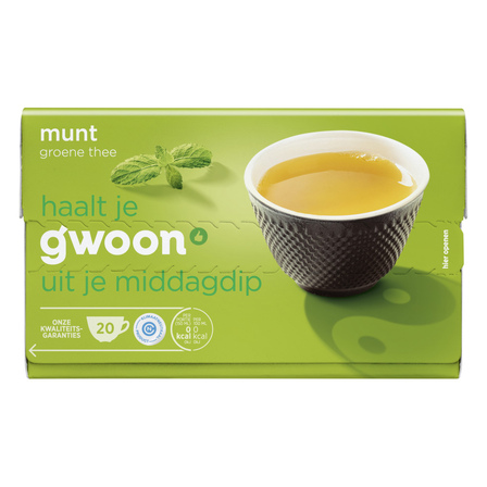 g'woon Munt Groene Thee 20 x