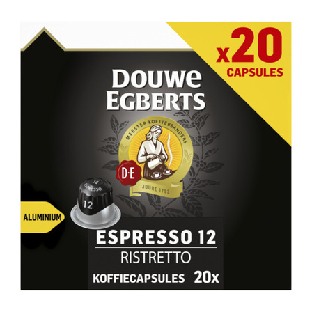 Douwe Egberts Espresso Ristretto Koffiecups Voordeelpak 20 Stuks
