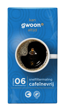 g'woon Cafeinevrij Snelfiltermaling