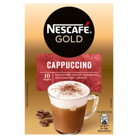 Nescafé Gold Cappuccino Oploskoffie 10 zakjes