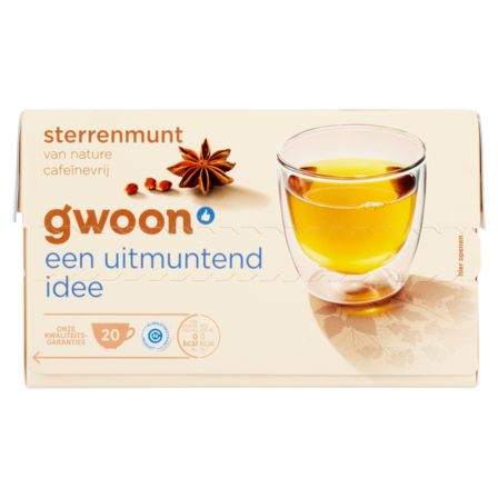 g'woon Sterrenmunt van Nature Cafeïnevrij 20 x 1,5 g