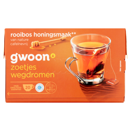 g'woon Rooibos Honingsmaak 20 x 1,5 g
