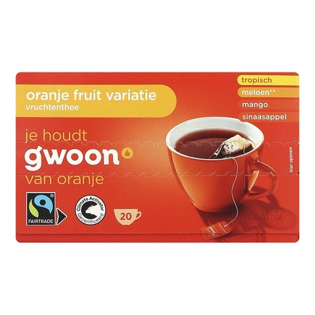 g'woon Oranje Fruit Variatie Vruchtenthee 20 x