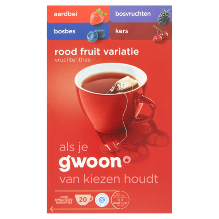 G'woon Thee Rode Vruchten Variatie 20 x 1,5 g