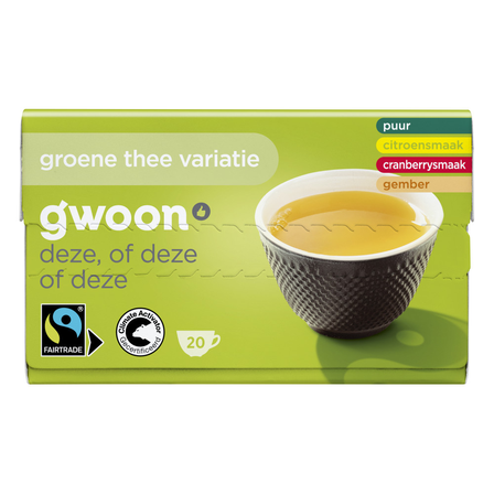 g'woon Groene Thee Variatie 20 x