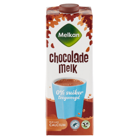 Melkan Chocolademelk 0% Suiker Toegevoegd 1 L