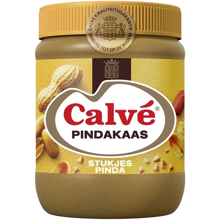 Calve Pindakaas met Stukjes Pinda