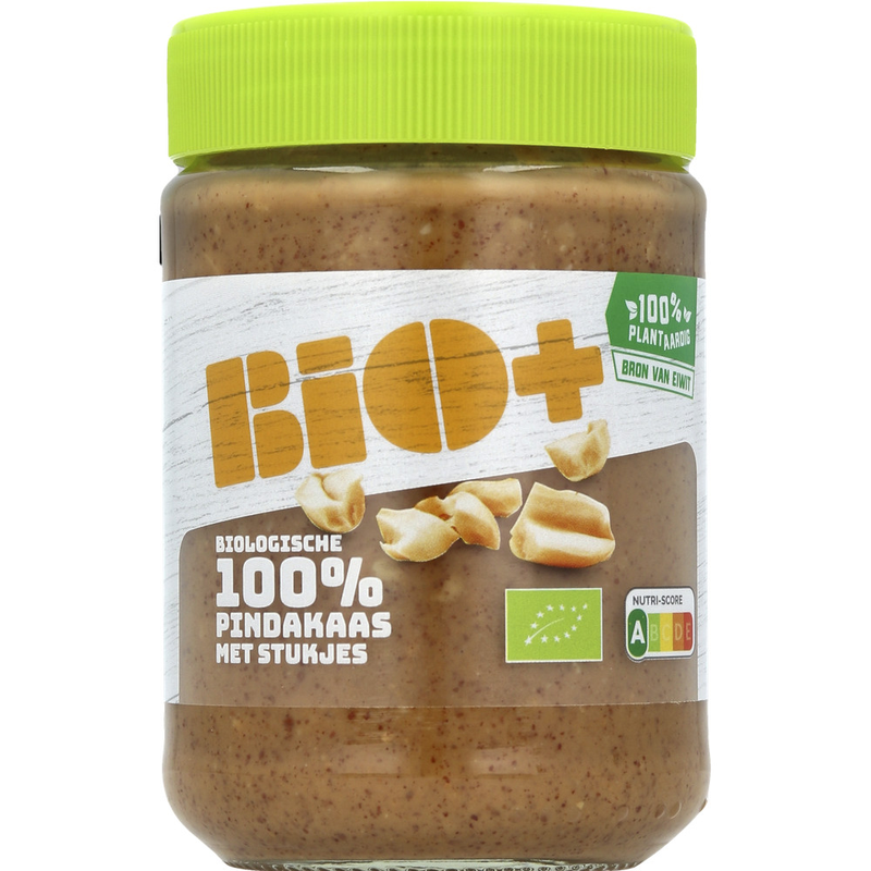 Bio+ Pindakaas met Stukjes