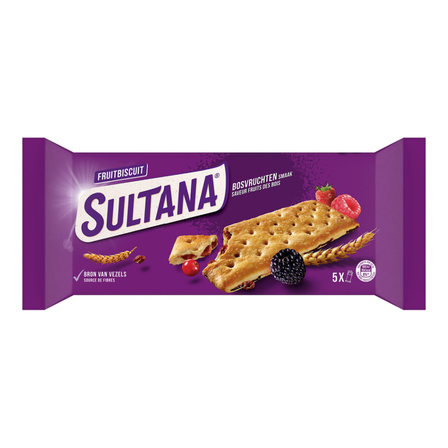 Sultana fruitbiscuit bosvruchten
