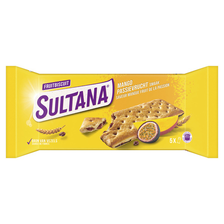 Sultana fruitbiscuit mango passievrucht