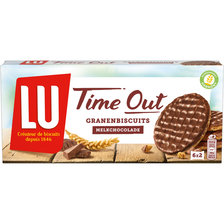 LU Time Out Granenbiscuits Koekjes Melkchocolade 6 x 2 Stuks 195 g