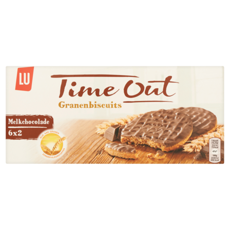 LU Time Out Granenbiscuits Koekjes Melkchocolade 6 x 2 Stuks 195 g