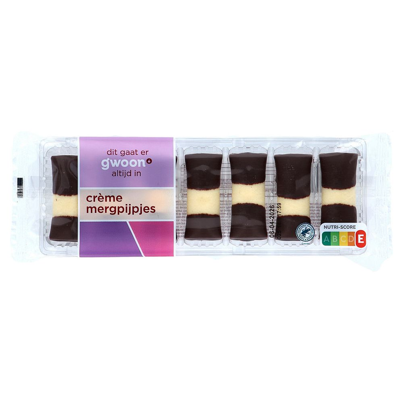 G'woon creme mergpijpjes 7st