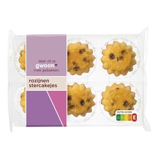 g'woon Rozijnenstercakejes