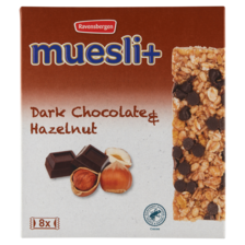 Ravensbergen Muesli+ Dark Chocolate & Hazelnut 8 x 23 g