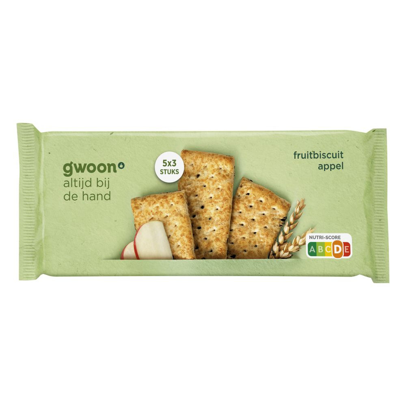 G'woon fruitbiscuit appel