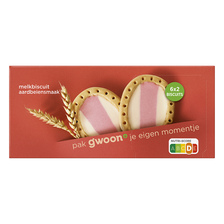 G'woon Aardbei-melkbiscuit