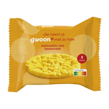 g'woon Maiswafels met kaas