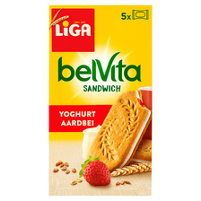 Liga Belvita sandwich yoghurt aardbeiensmaak