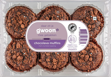G'woon Muffins Choco Lava Crumble