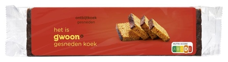 G'woon Ontbijtkoek  Gesneden Naturel