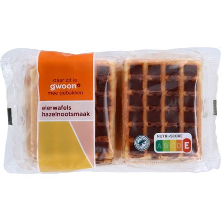 g'woon Gevulde Eierwafels hazelnoot