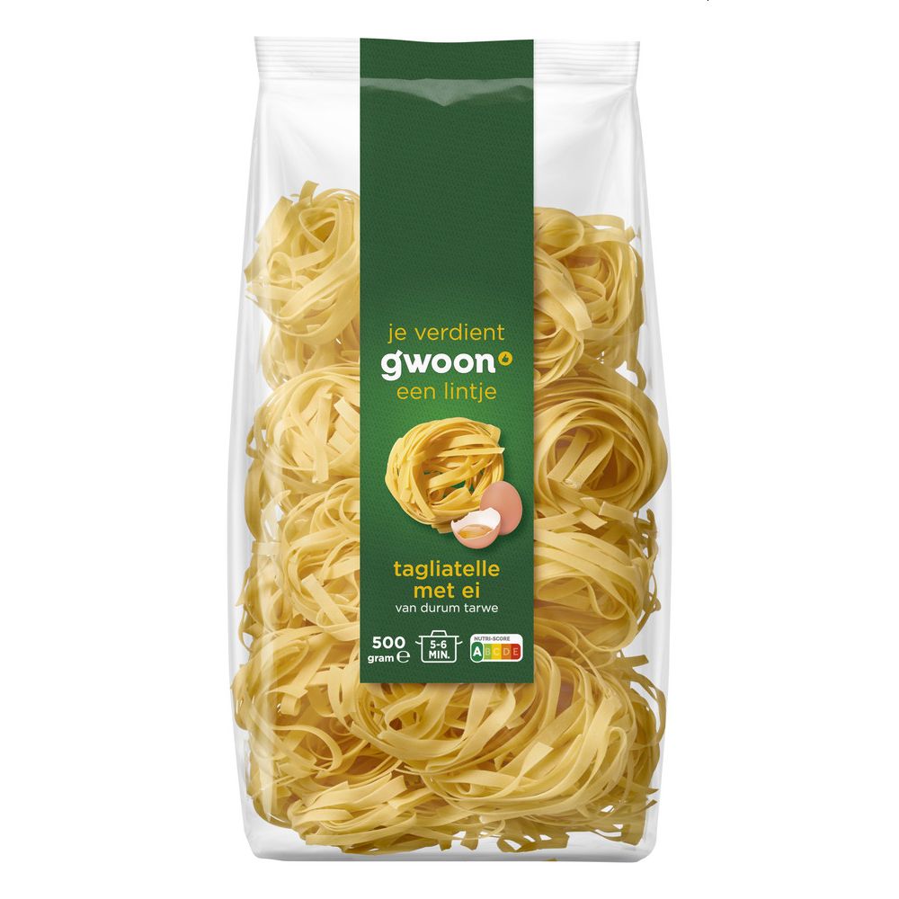 Tagliatelle van Durum tarwe, met ei