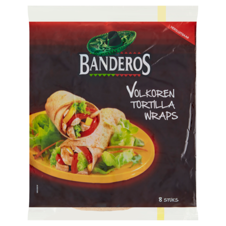 Banderos Volkoren Tortilla Wraps 8 x 40 g