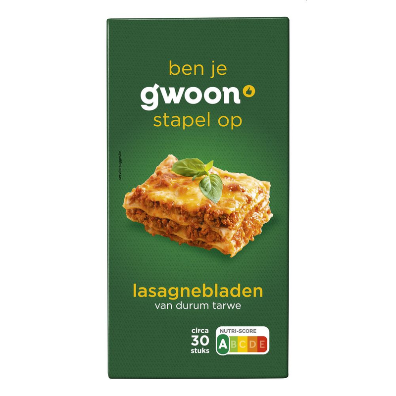 G'woon lasagnebladen 500gr