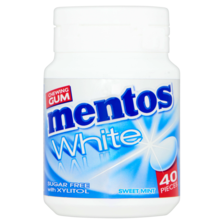 Mentos Gum White Sweet Mint 40 Stuks 60 g