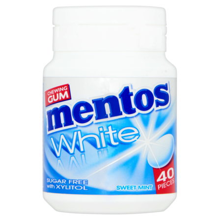 Mentos Gum White Sweet Mint 40 Stuks 60 g