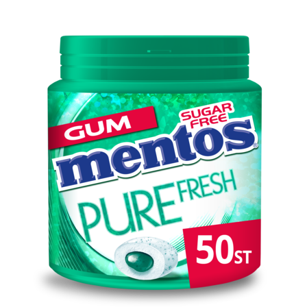 Mentos Gum Pure Fresh Wintergreen 50 Stuks 100 g