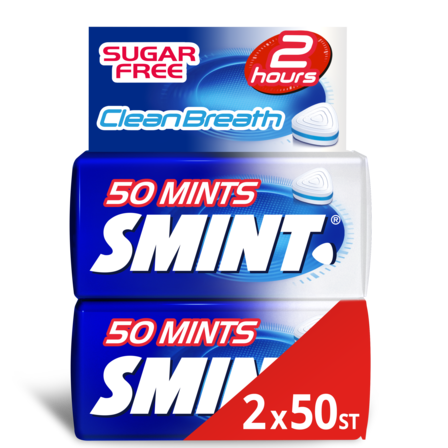 Smint Clean Breath Peppermint 2 x 50 Stuks