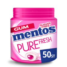 Mentos Gum Pure Fresh Bubblefresh Pot 50 Stuks 100 g