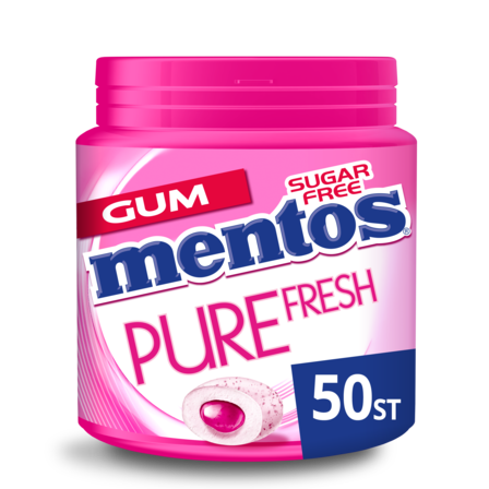 Mentos Gum Pure Fresh Bubblefresh Pot 50 Stuks 100 g