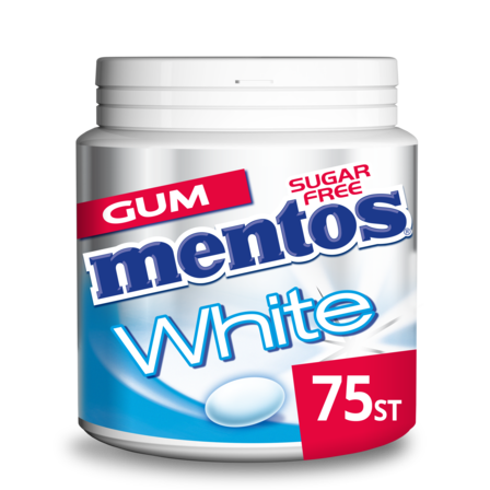 Mentos Chewing Gum White Sweet Mint Sugar Free 75 Stuks 112,5 g