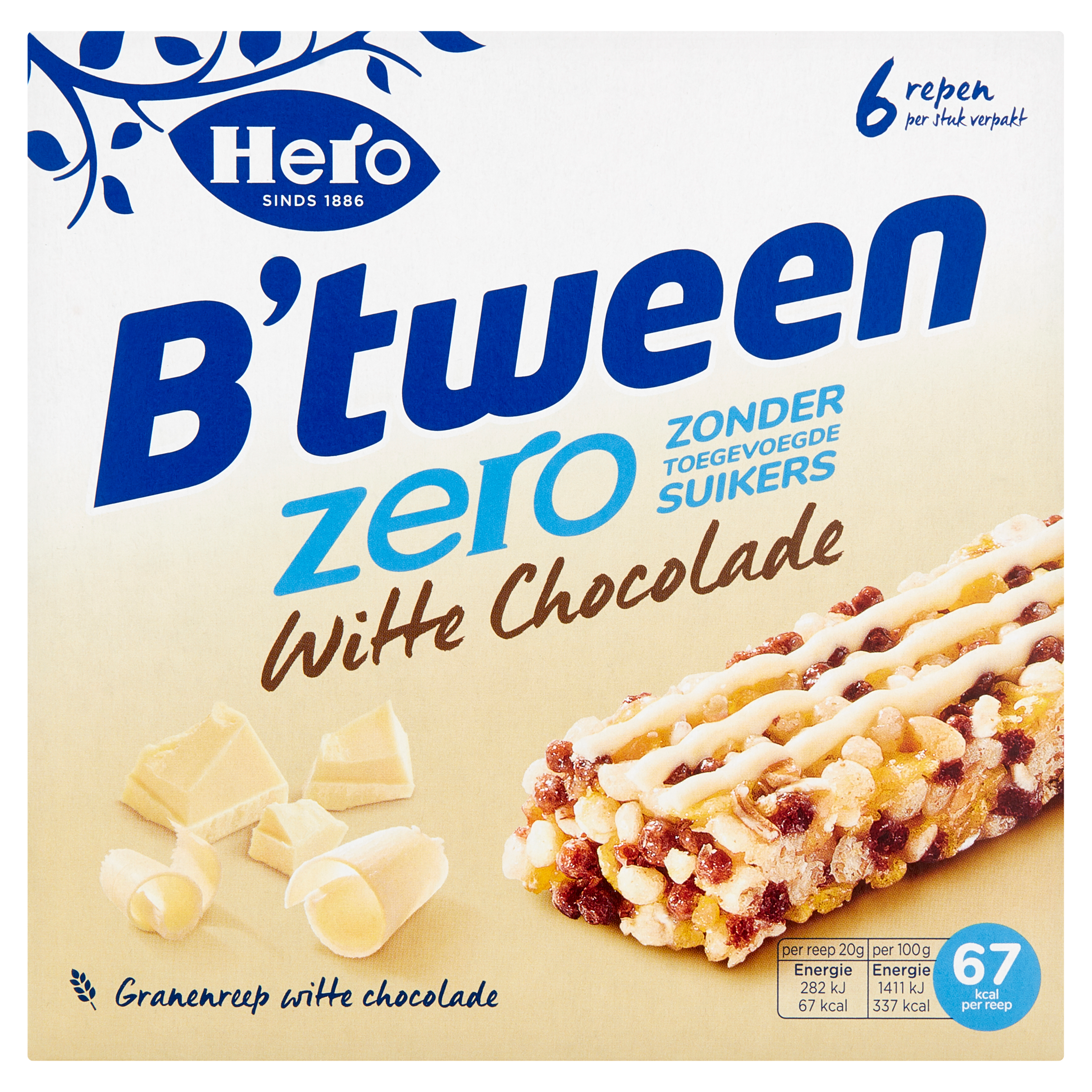 Hero B'tween Zero Witte Chocolade 120 G | Poiesz Supermarkten