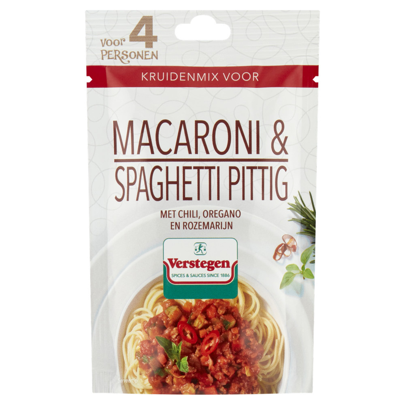 Verstegen Kruidenmix voor Macaroni & Spaghetti Pittig 30 g