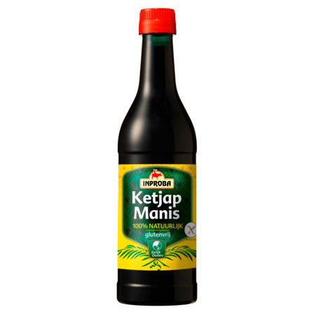 Inproba Ketjap Manis  Glutenvrij, fles 500 ml.