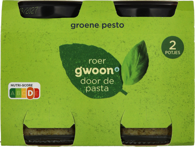 G'woon groene pesto 2x90 gram
