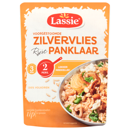 Lassie Voorgestoomde Zilvervliesrijst Panklaar 250 g