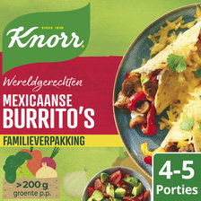 Knorr Wereldgerechten Maaltijdpakket Mexicaanse Burrito's XXL 351 gr