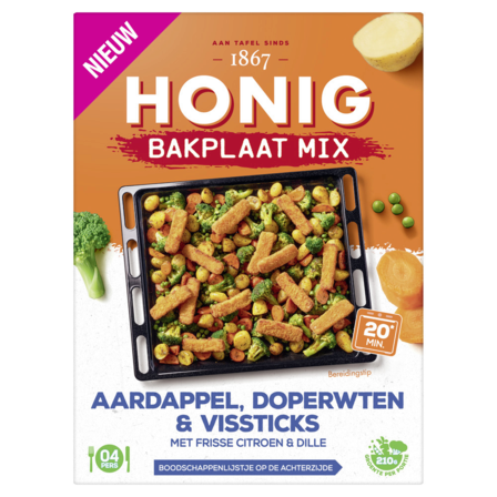 Honig Mix voor Bakplaat Vissticks Broccoli