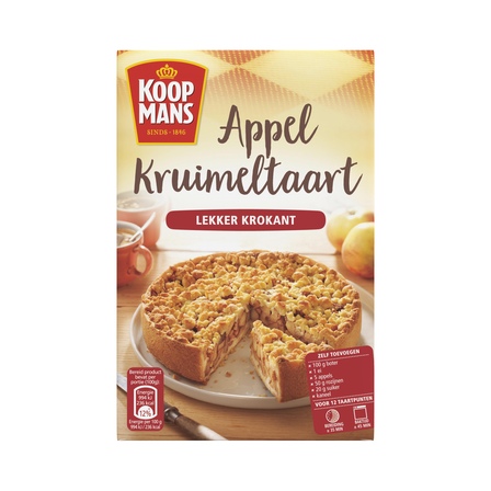 Koopmans Appelkruimeltaart mix 410 g