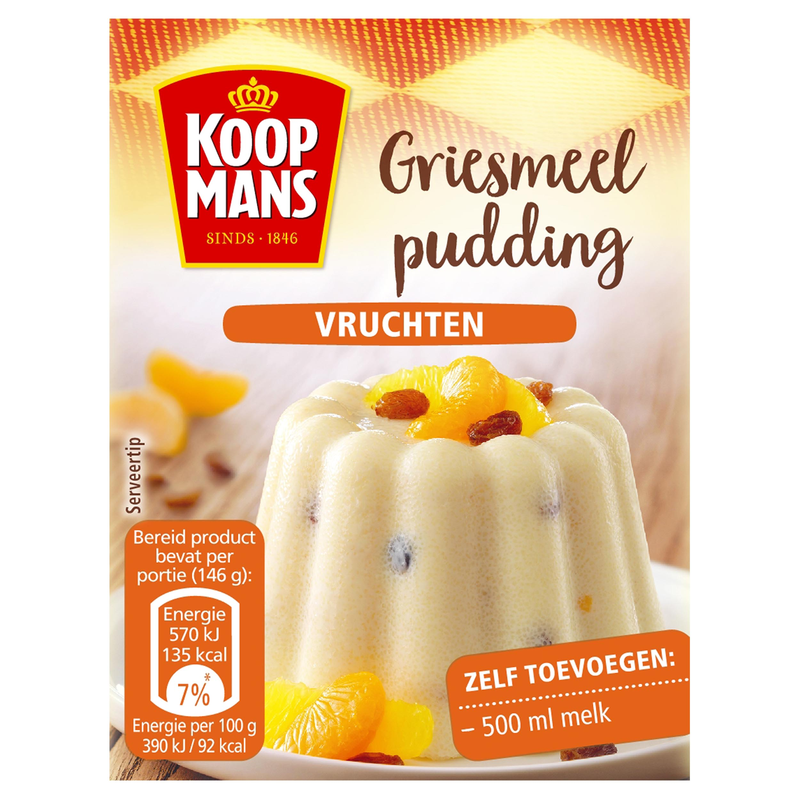 Koopmans Griesmeel Pudding Vruchten 85 g
