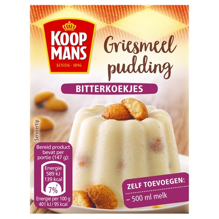 Koopmans griespudding bitterkoekjes