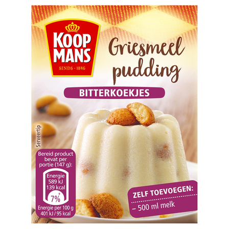 Koopmans griespudding bitterkoekjes